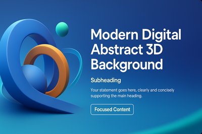 Modern Digital Abstract 3D Background with Clear Hierarchy