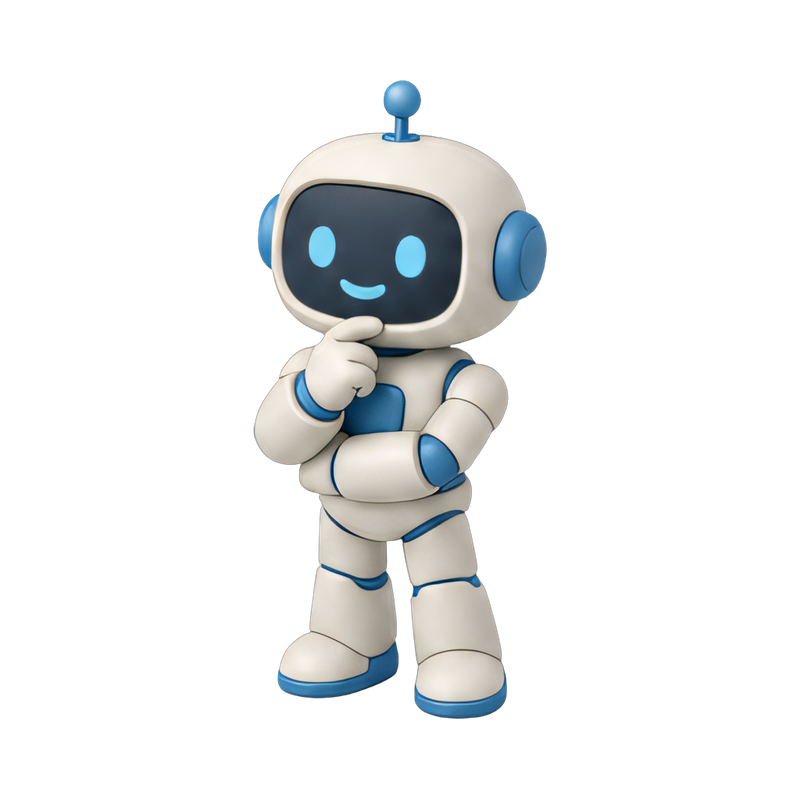 humanoid robot in thoughtful pose