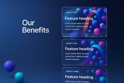 Colorful Circle Pattern Dot Poster Design with 3D Elements