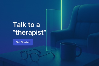 Neon Therapy Scene with Therapist Concept