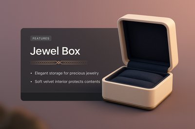Elegant Jewel Box with Velvet Interior for Precious Jewelry Storage