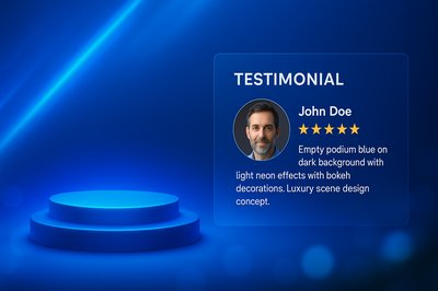 Dynamic Luxury Scene with Testimonial Design