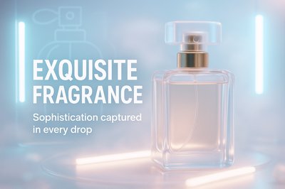 Elegant Perfume Bottle Display with Modern Aesthetic