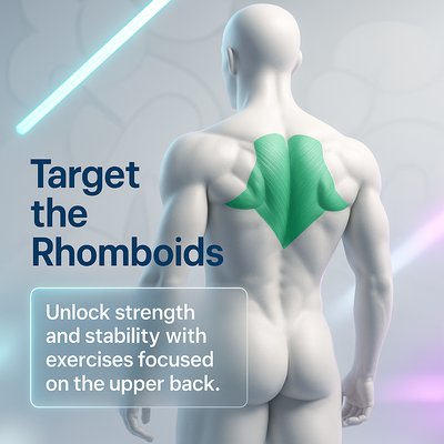 Educational Graphic on Rhomboid Exercises for Upper Back Strength