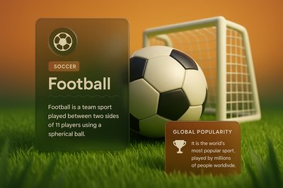 Creative Football Web Design with 3D Elements
