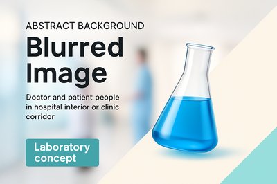 Modern Medical Advertisement with Abstract Blurred Background