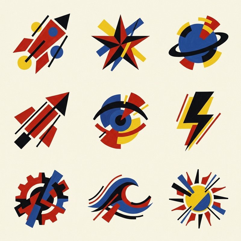 colorful suprematist composition