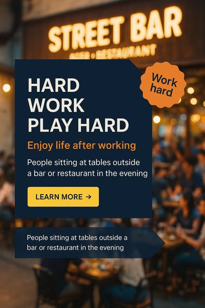 Bokeh Background of Street Bar Restaurant with Vibrant Atmosphere