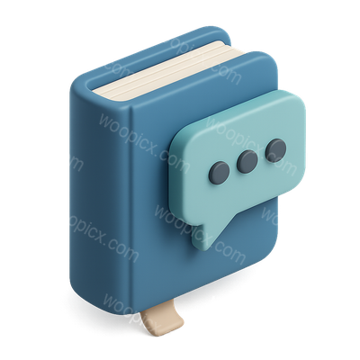 Stylized 3D Icon Representing NLP Concepts