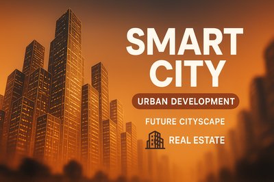 Illustration of a Futuristic Smart City Concept