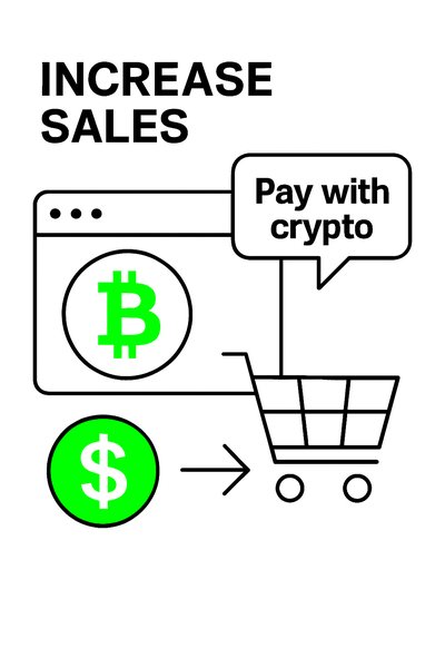 Promotional Graphic for Cryptocurrency Payment in E-commerce