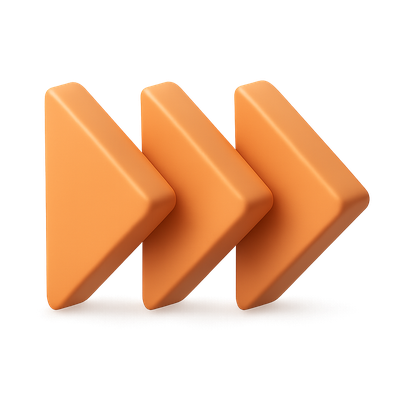 Stylish 3D Pointed Shapes in a Row