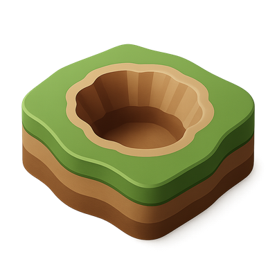 Stylized Layered Cake with Hollow Center