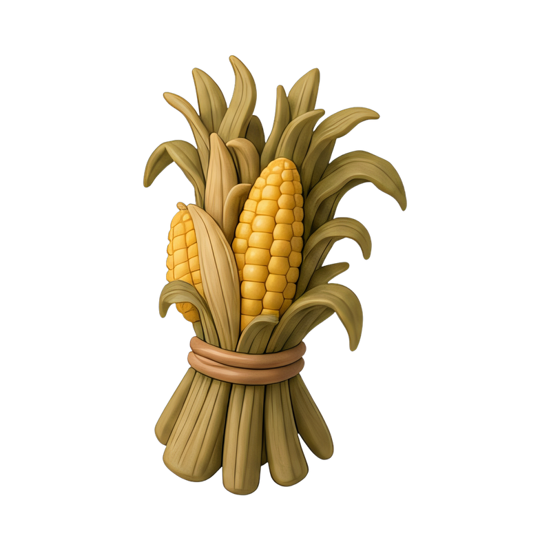 bundled corn stalks for decoration