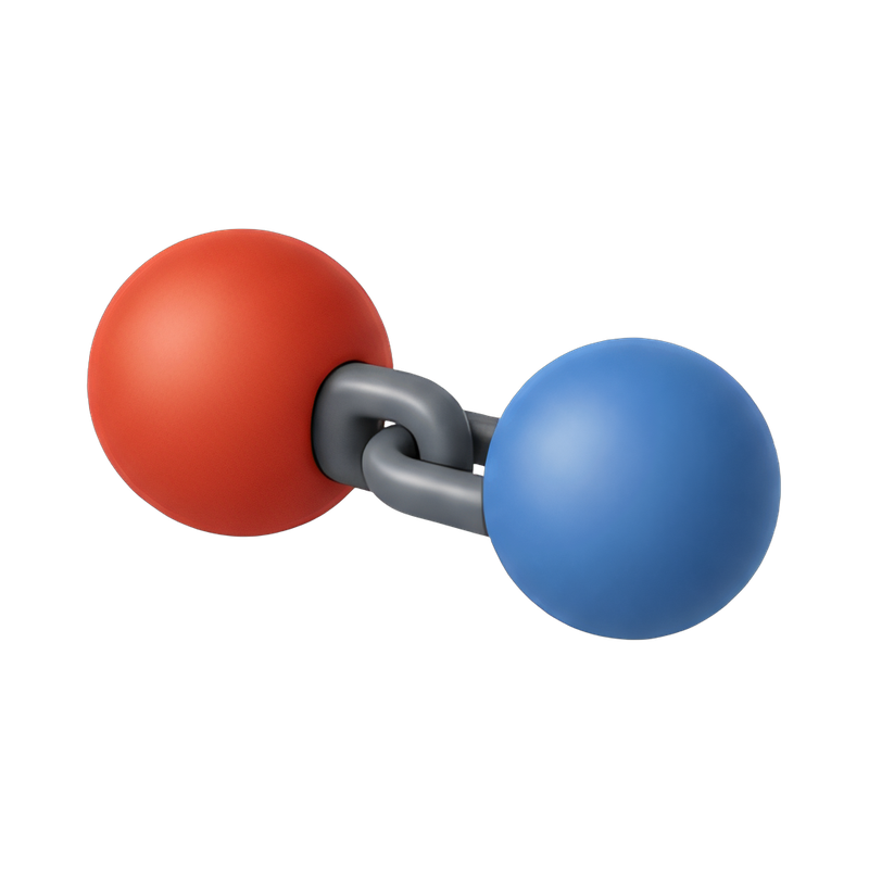 Colorful rubber ball links