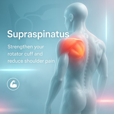 Illustration of Supraspinatus Muscle for Health Education