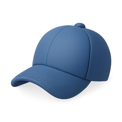 Stylish Blue Baseball Cap Mockup with Realistic Texture