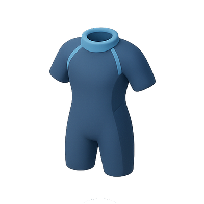 3D Render of a Short-Sleeve Wetsuit for Kids