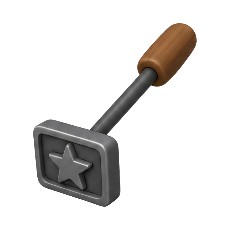 branding iron with custom mark