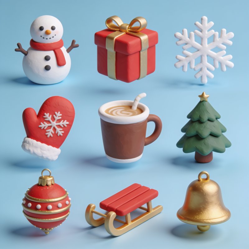 cozy winter clay decor