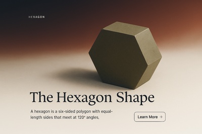 Stylish Web Design Featuring a Hexagon Shape
