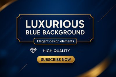 Elegant Blue Background with Luxurious Design Elements