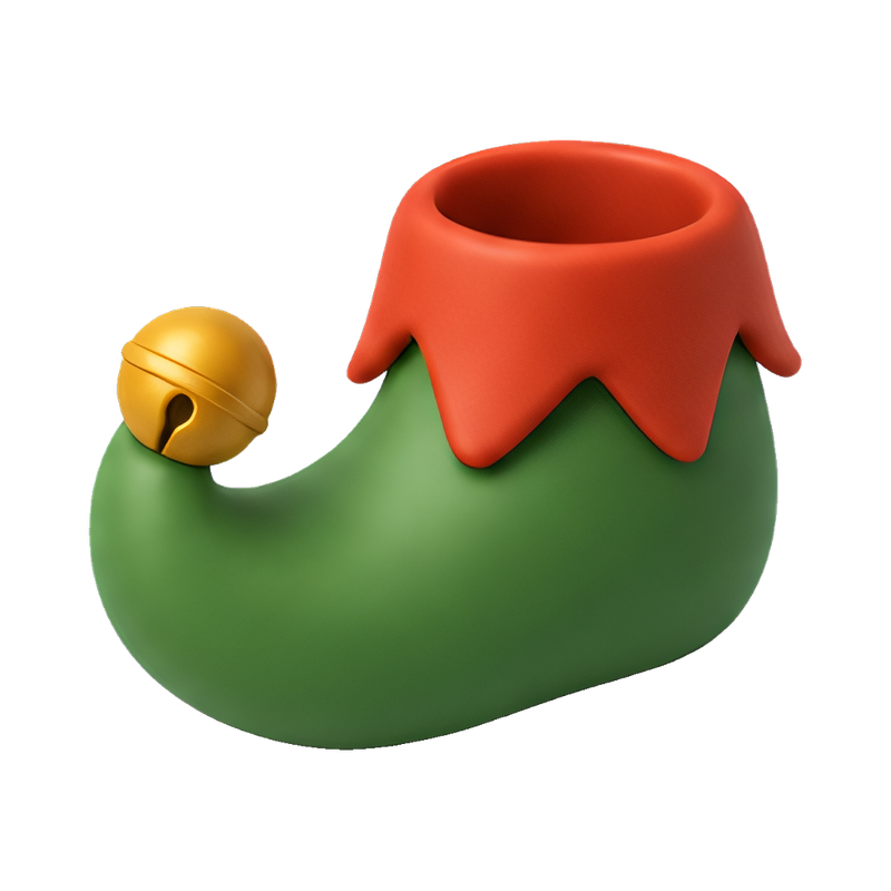 decorative elf shoe with bell