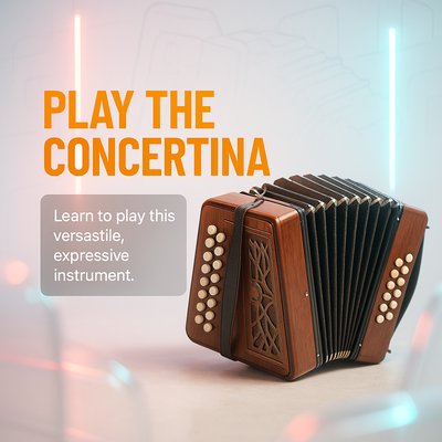 Promotional Image for Learning the Concertina Instrument