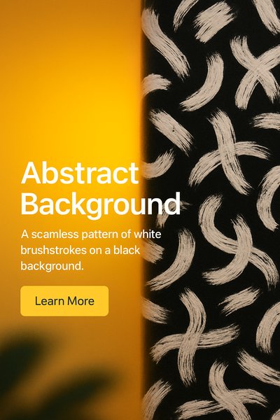 Seamless Abstract Brushstroke Pattern on Black Background