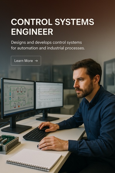 Professional Control Systems Engineer Working at Computer Station