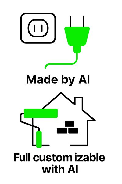 Minimalist Graphic Representing AI Customization in Home Design