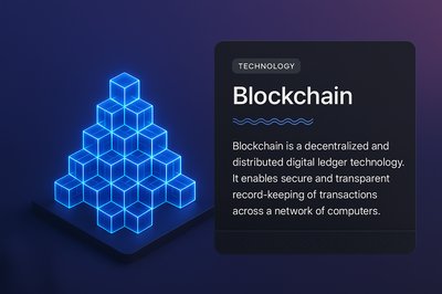 Illuminated Blockchain Pyramid Illustration for Technology Concept