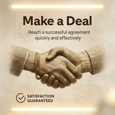 Business Agreement Visual with Handshake Illustration