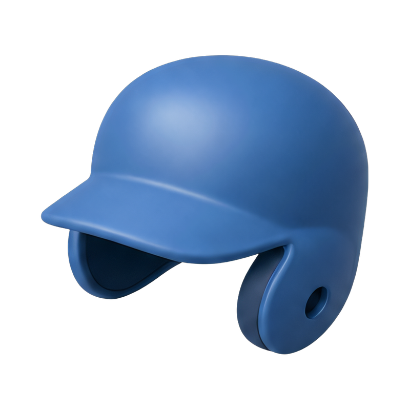 Baseball helmet on a bench