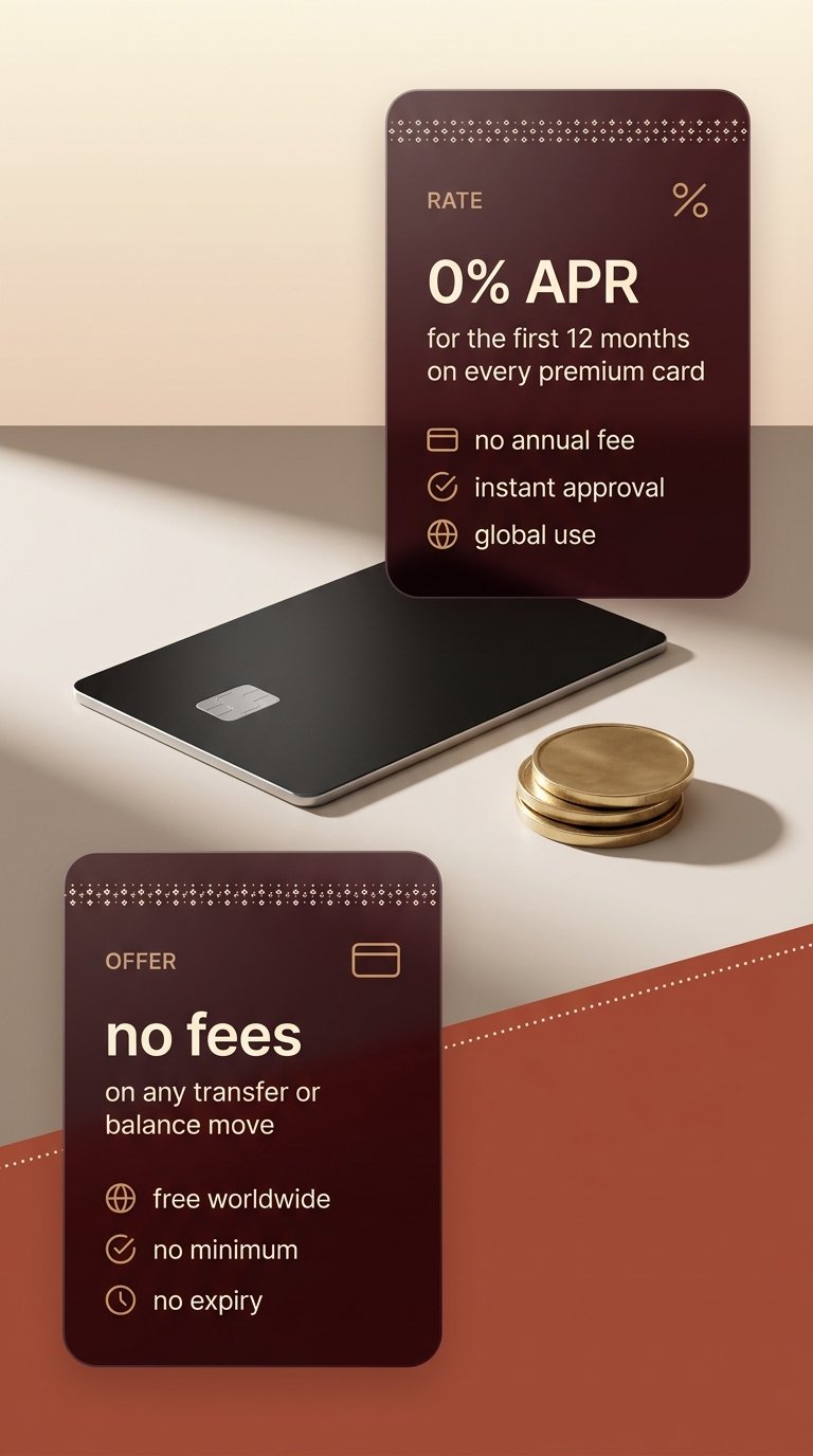 Modern credit card with coins
