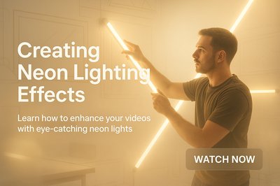 Video Tutorial Promotion for Neon Lighting Effects