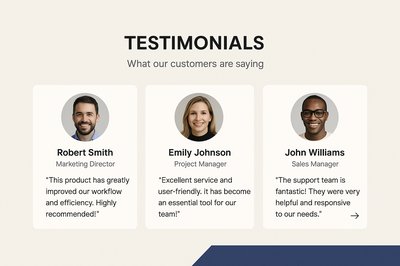 Engaging Testimonials Section with Carousel Design