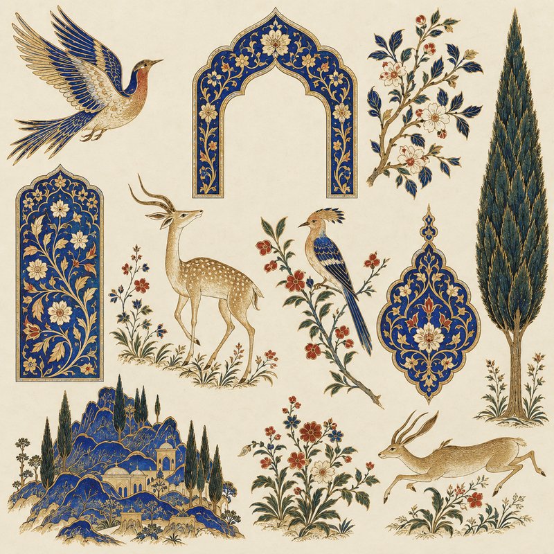 Persian miniature design elements