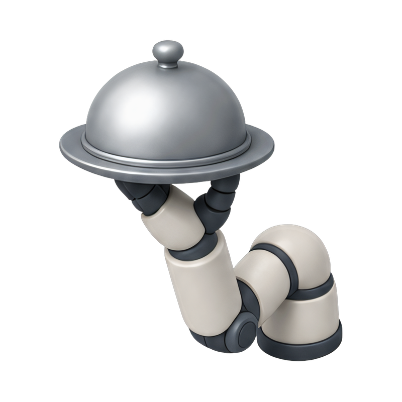 robot arm serving a meal