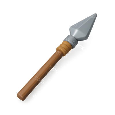 3D Lancer Spear Icon with Isometric View