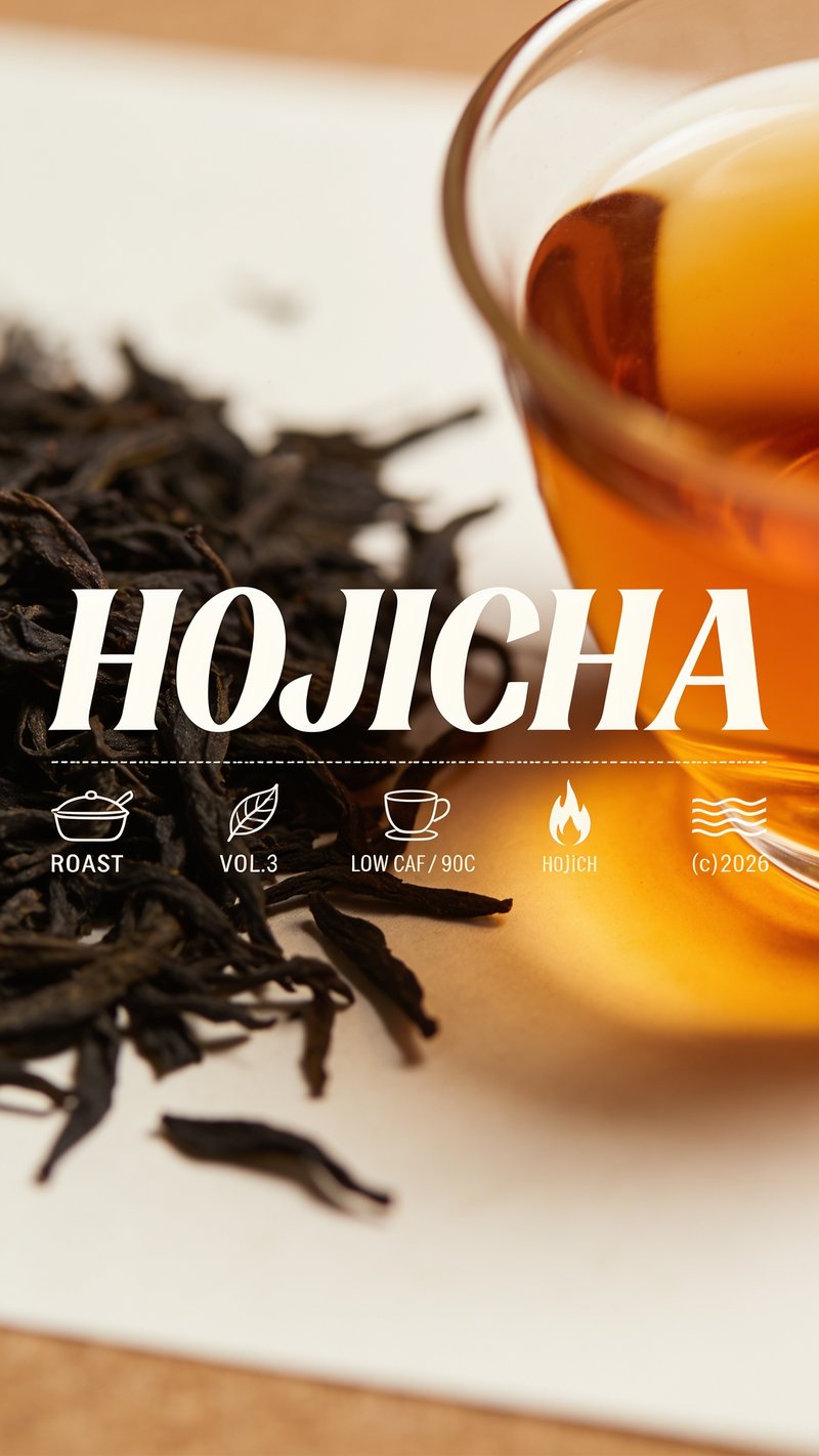 Hojicha tea leaves close-up