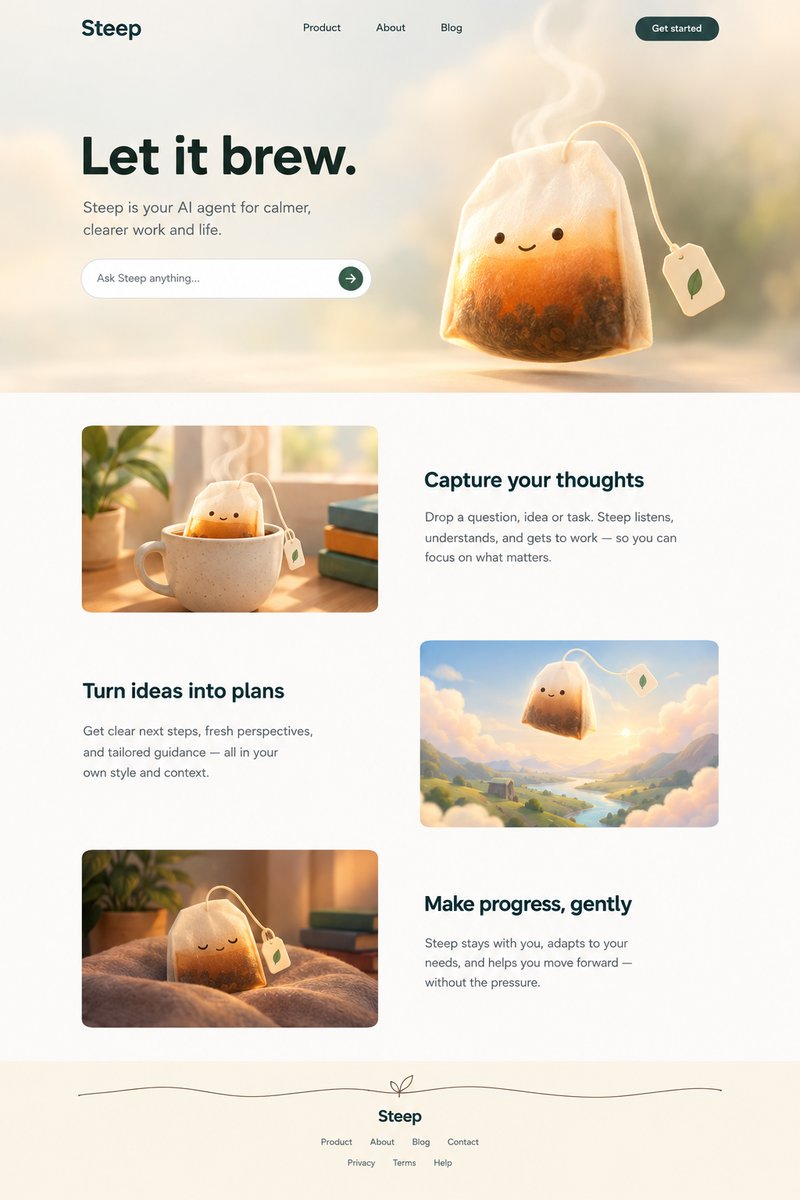 AI Agent Landing Page Design
