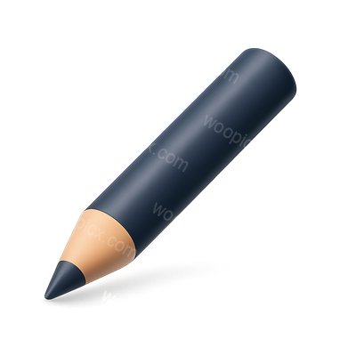 Stylish 3D Eyeliner Pencil Icon Design