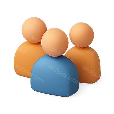 3D Abstract Representation of People in Soft Colors