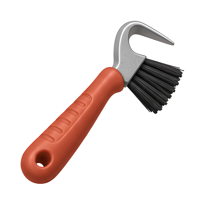 hoof pick with brush attachment