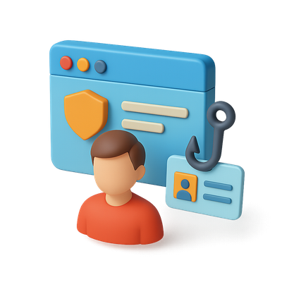 3D Icon Representing Social Engineering Concept