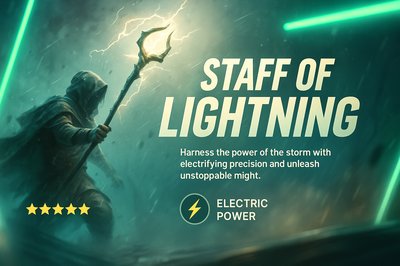 Dynamic Carousel Slide Featuring Staff of Lightning