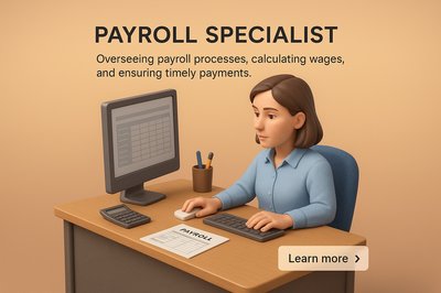 Detailed 3D Scene of a Payroll Specialist at Work