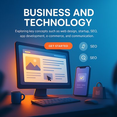 Dynamic Business and Technology Illustration