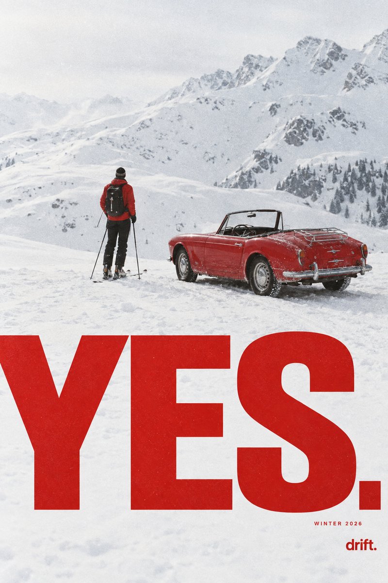 Bold winter ski poster design